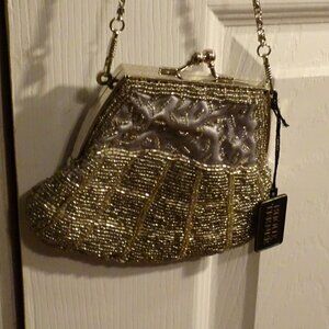 Beautifu; Bijoux Terner Silver Sequened Silver Bag NWT